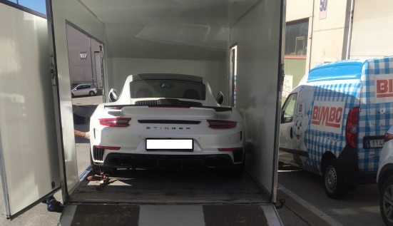 Перевозка Porsche Stinger на выставку в Марбелью (Испания)